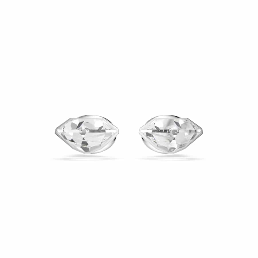 Swarovski Lucent Stud Earrings, Pavé, Spike, White, Rhodium Plated -Swarovski