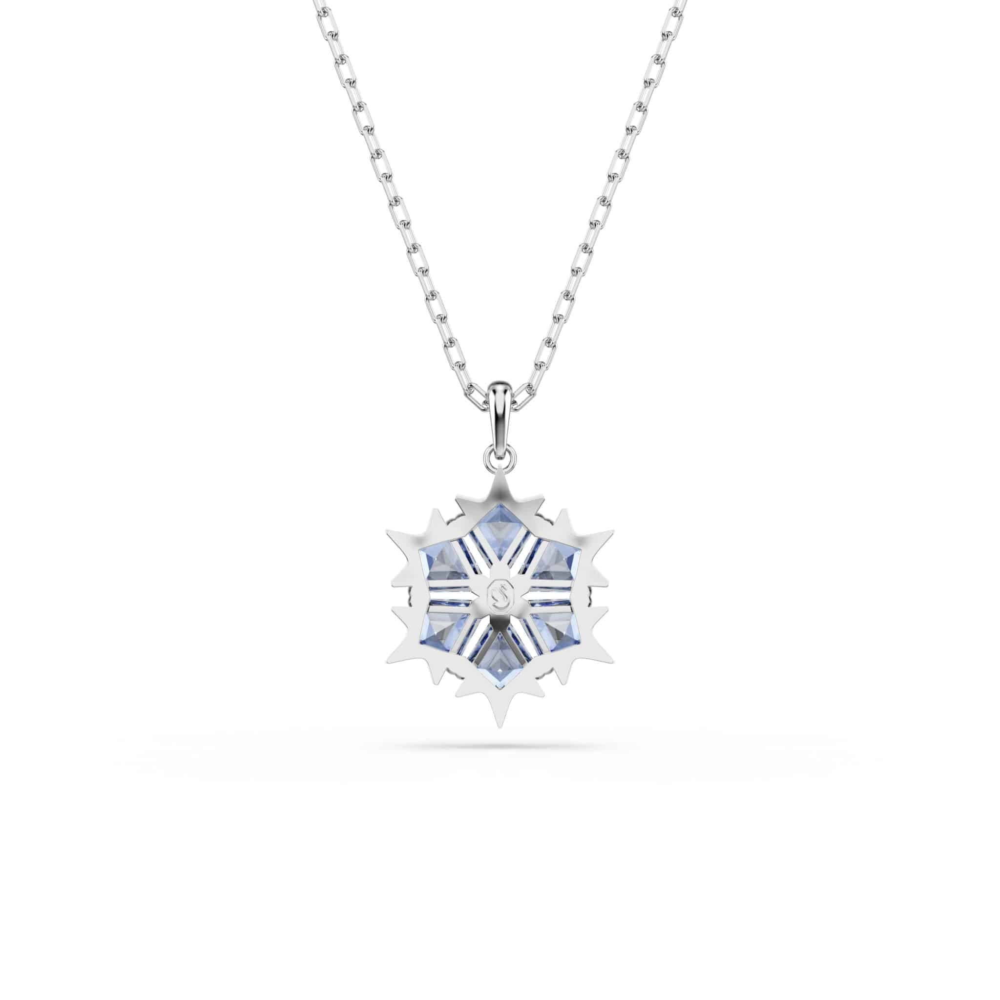 Swarovski Magic Pendant Small , Blue, Rhodium Plated -Swarovski