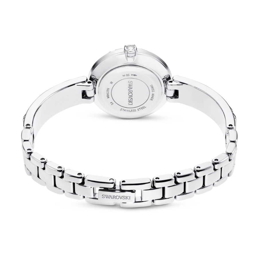 Swarovski Matrix Bangle Watch, Swiss Made, Crystal Bracelet, Silver Tone, Stainless Steel -Swarovski