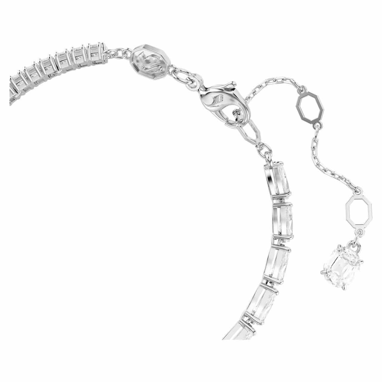 Swarovski Matrix Bracelet Mixed Cut, White, Rhodium Plated -Swarovski