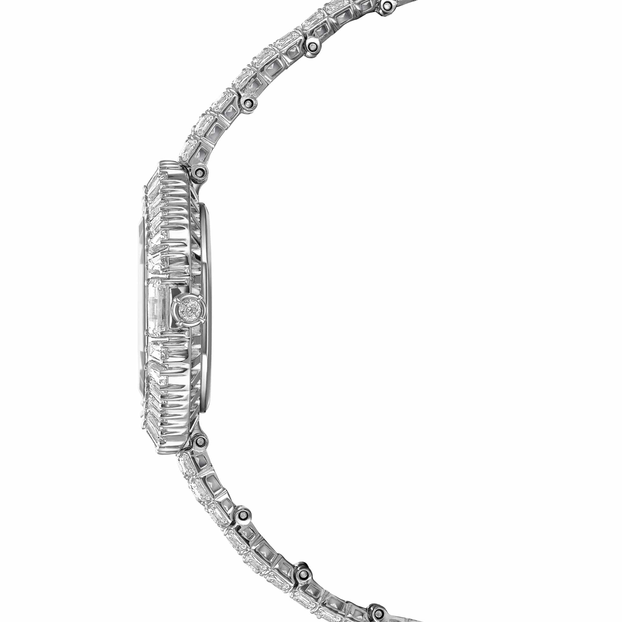 Swarovski Matrix Octagon Watch, Baguette Cut, Metal Bracelet, Silver tone, Stainless steel -Swarovski
