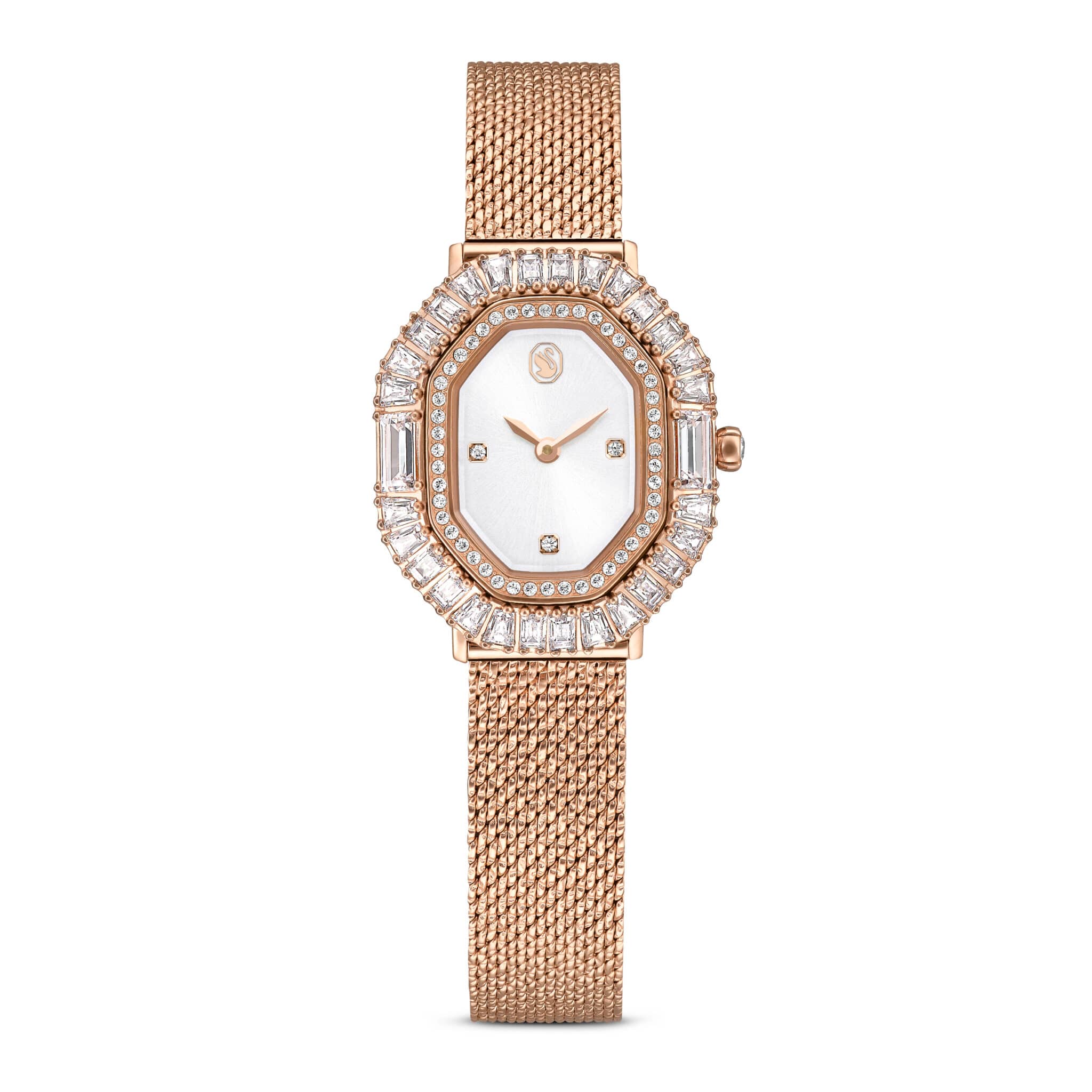 Swarovski Matrix Octagon Watch, Metal Bracelet, Rose Gold tone, Rose Gold-tone finish -Swarovski