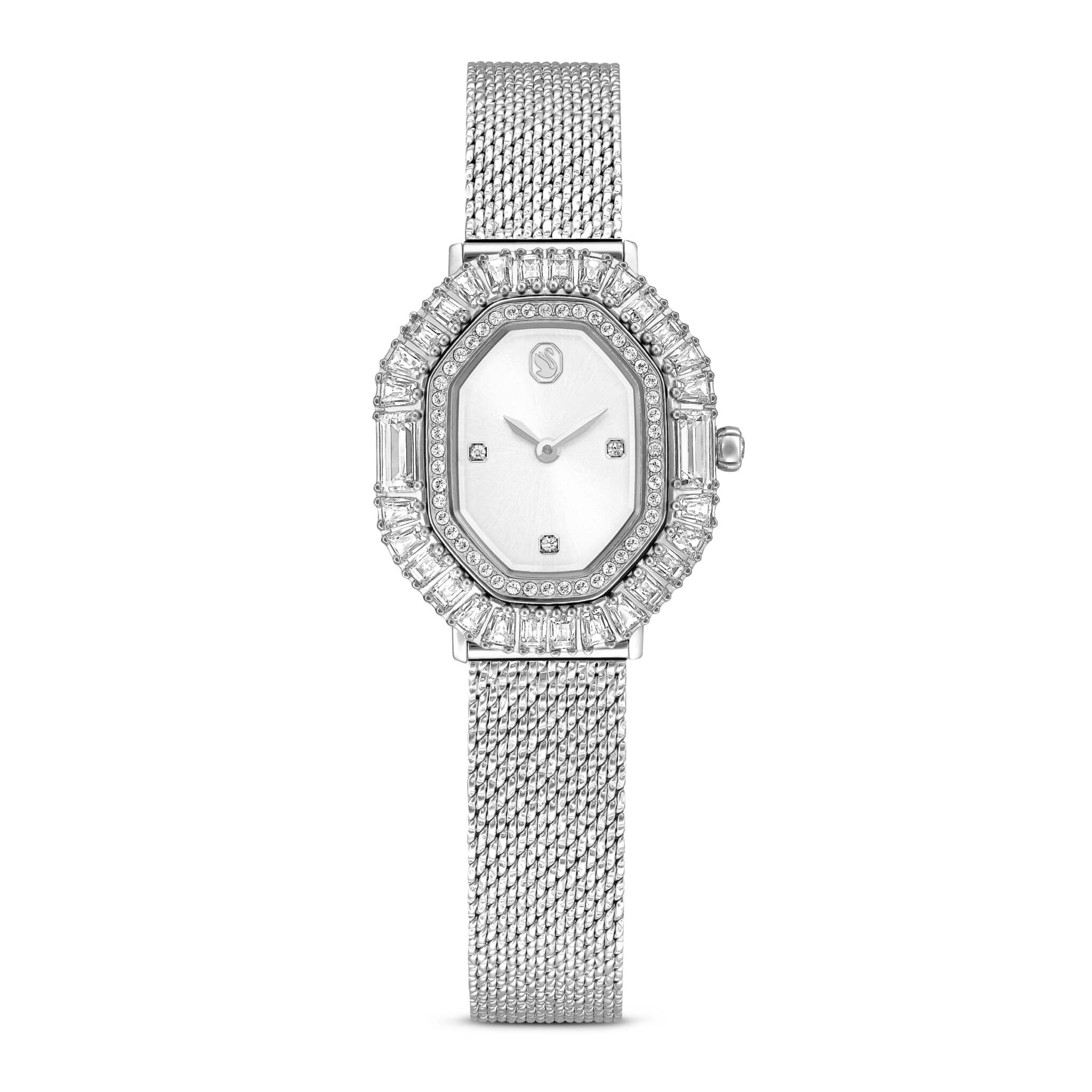 Swarovski Matrix Octagon Watch, Metal Bracelet, Silver tone, Stainless steel -Swarovski