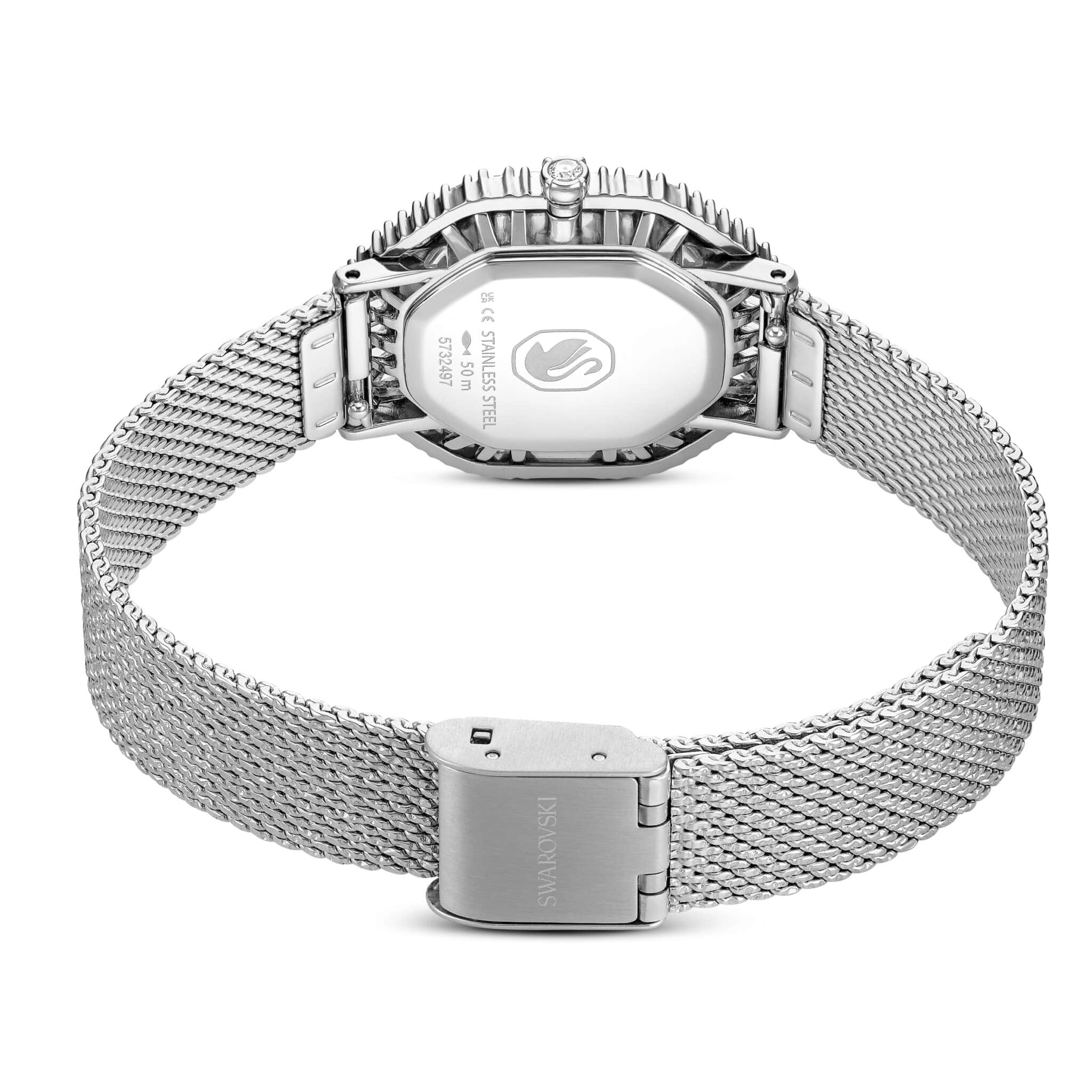Swarovski Matrix Octagon Watch, Metal Bracelet, Silver tone, Stainless steel -Swarovski