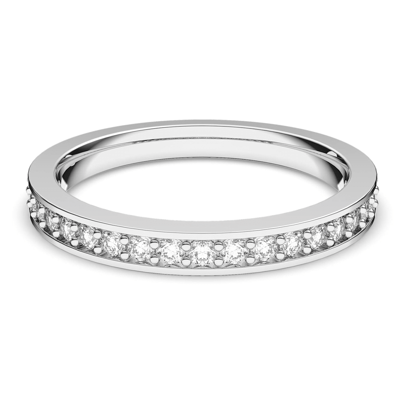 Swarovski Matrix Ring White, Rhodium Plated -Swarovski