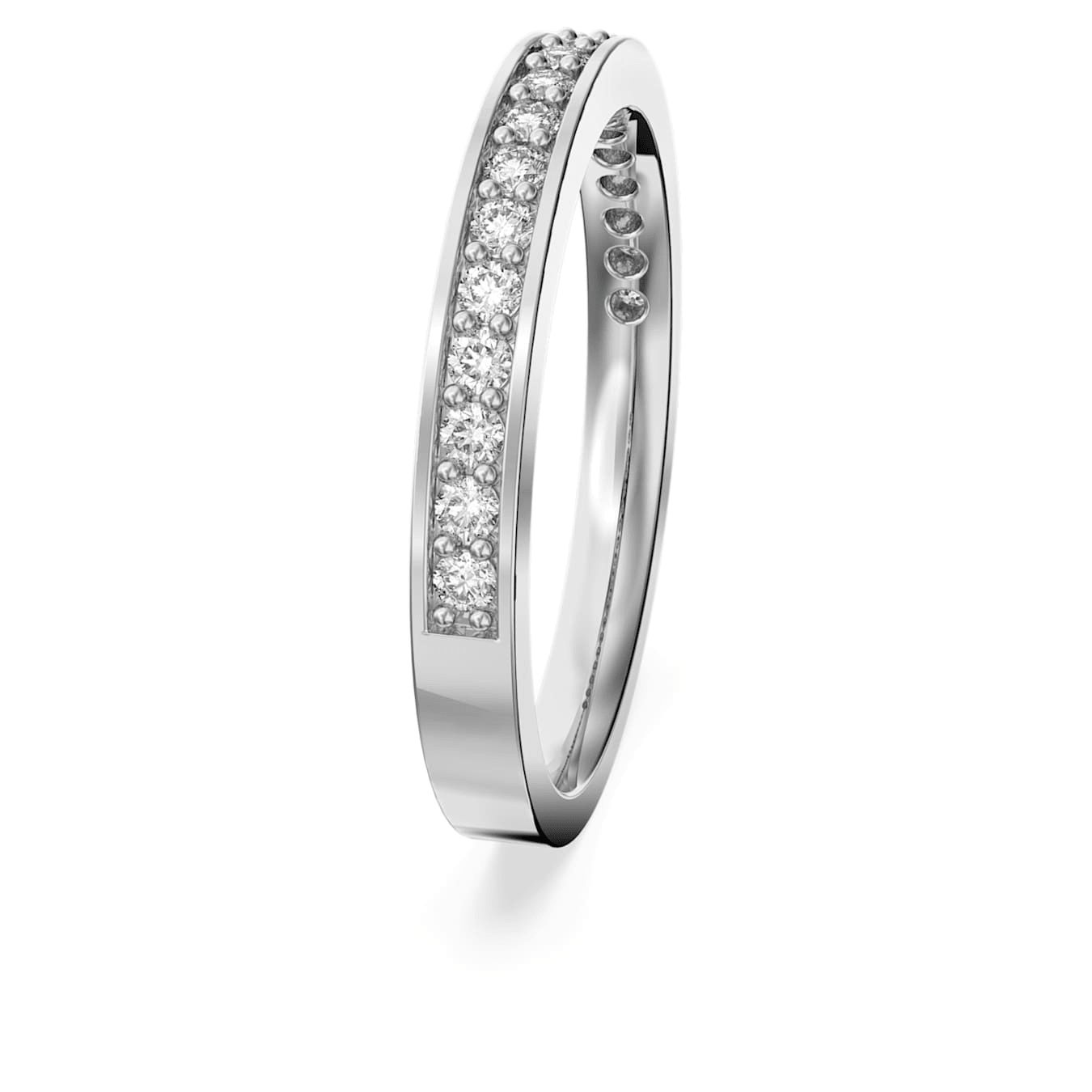 Swarovski Matrix Ring White, Rhodium Plated -Swarovski