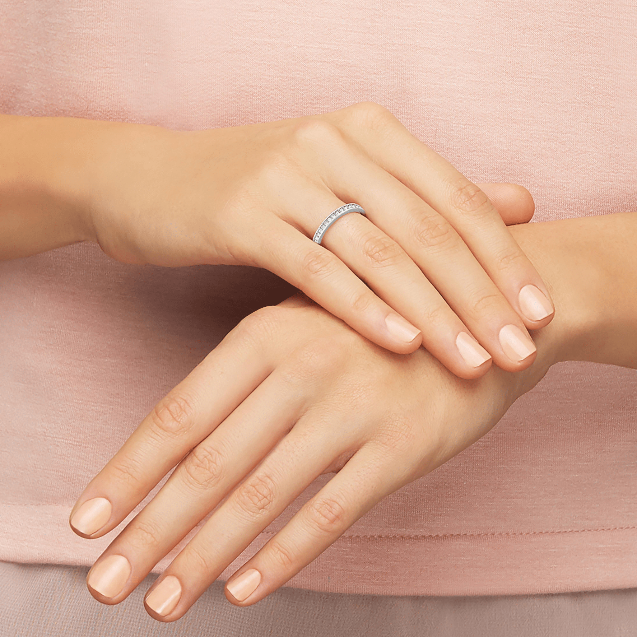 Swarovski Matrix Ring White, Rhodium Plated -Swarovski