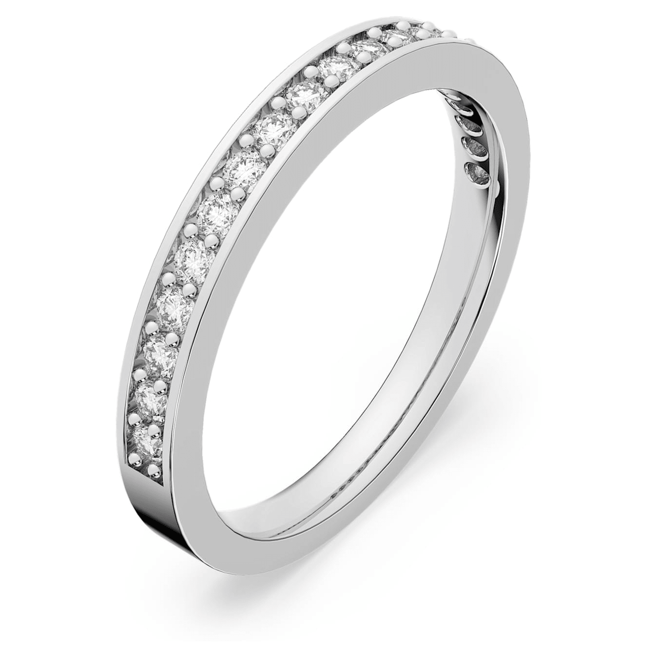 Swarovski Matrix Ring White, Rhodium Plated -Swarovski