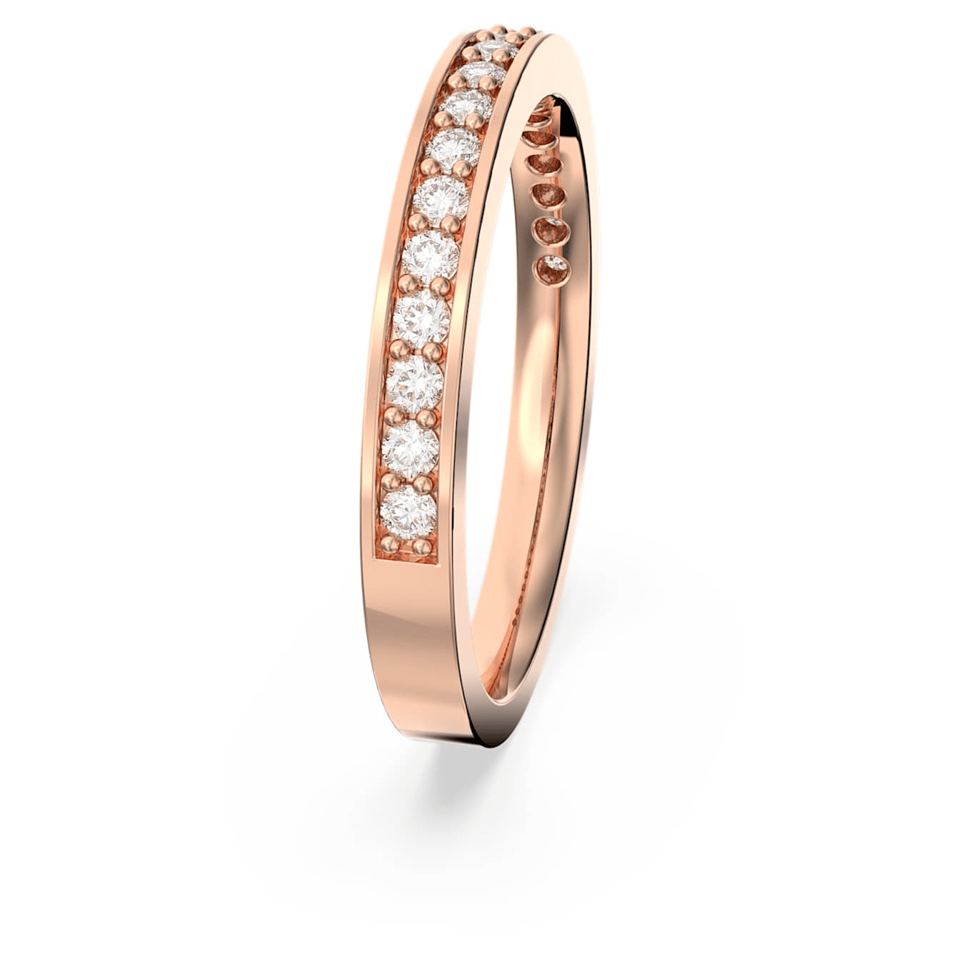Swarovski Matrix Ring White, Rose Gold-tone Plated -Swarovski