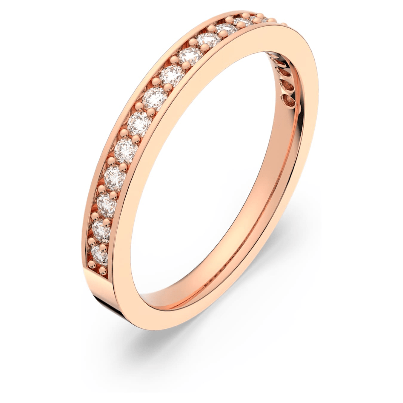 Swarovski Matrix Ring White, Rose Gold-tone Plated -Swarovski