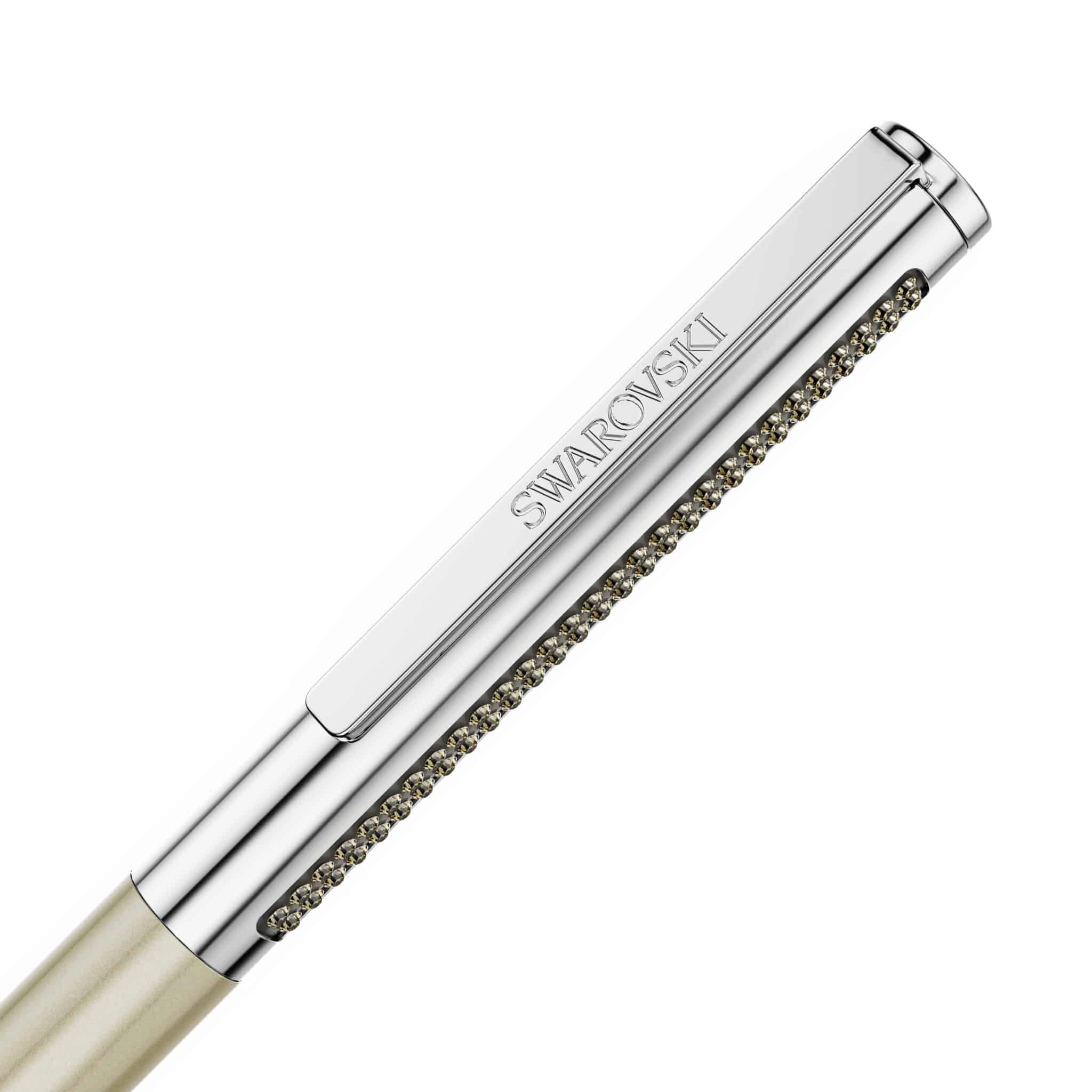 Swarovski Matrix Tennis Ballpoint Pen, Brown, Gold-tone plated -Swarovski