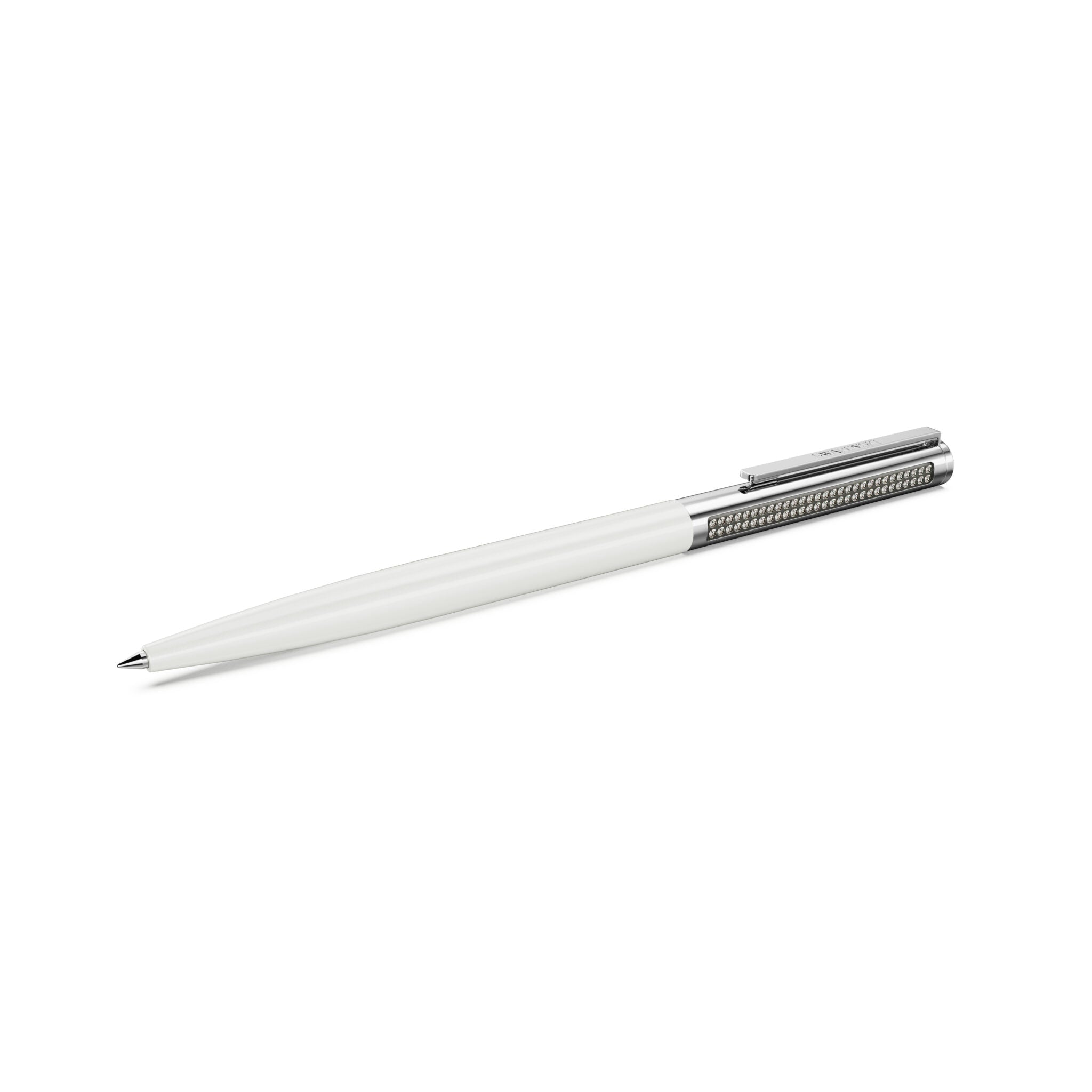 Swarovski Matrix Tennis Ballpoint Pen, White, Chrome plated -Swarovski