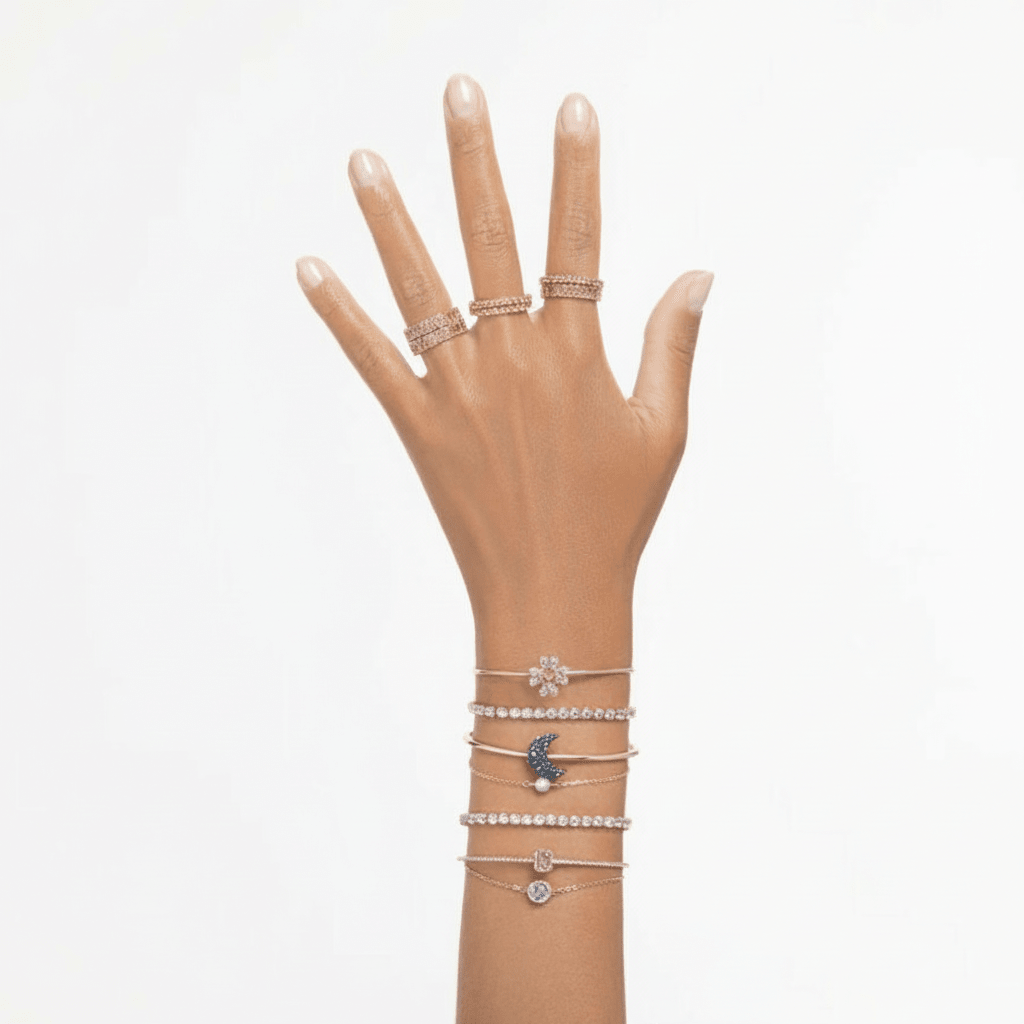 Swarovski Matrix Tennis bracelet Round cut -Swarovski