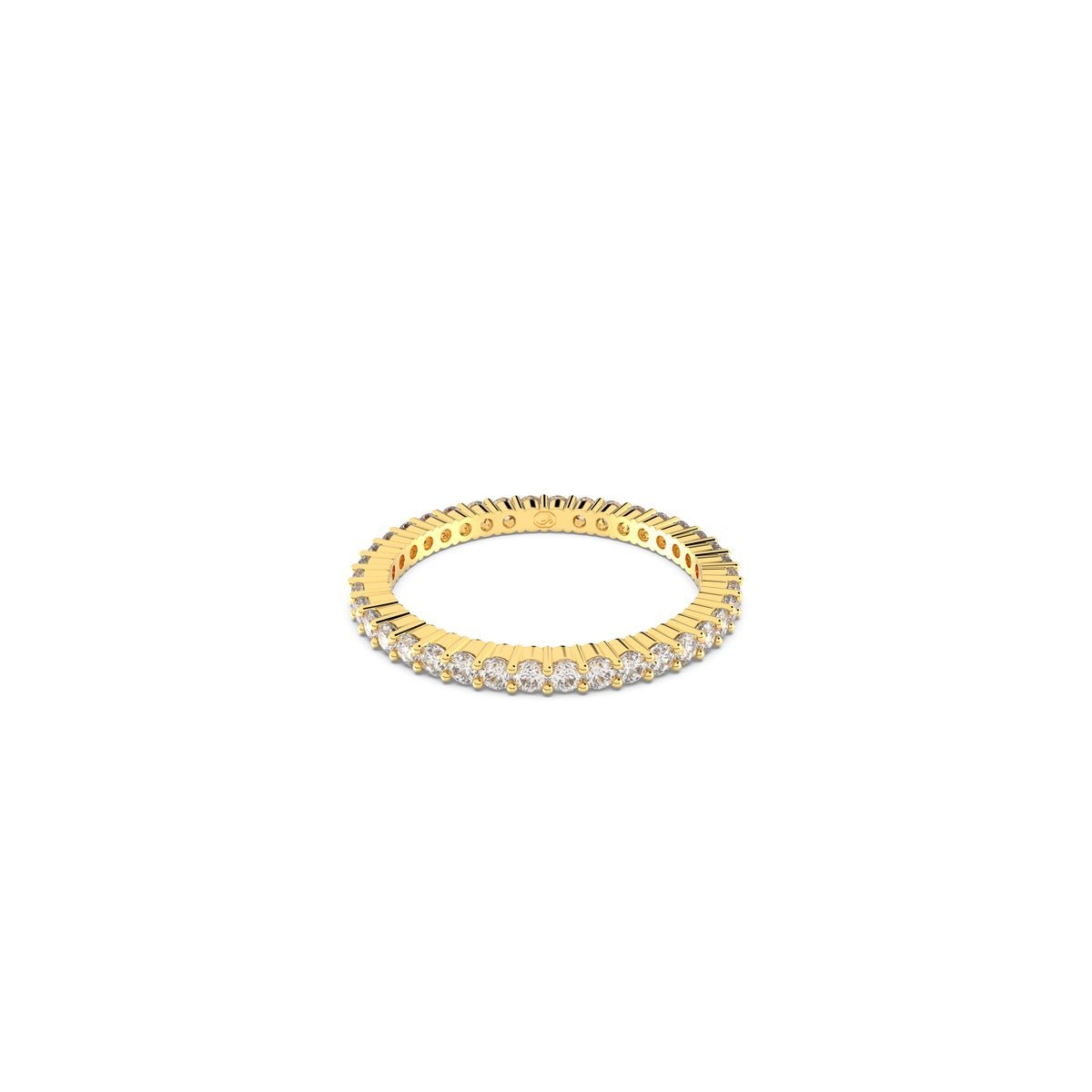 Swarovski Matrix Vittore Ring Round Cut, White, Gold-Tone Finish -Swarovski