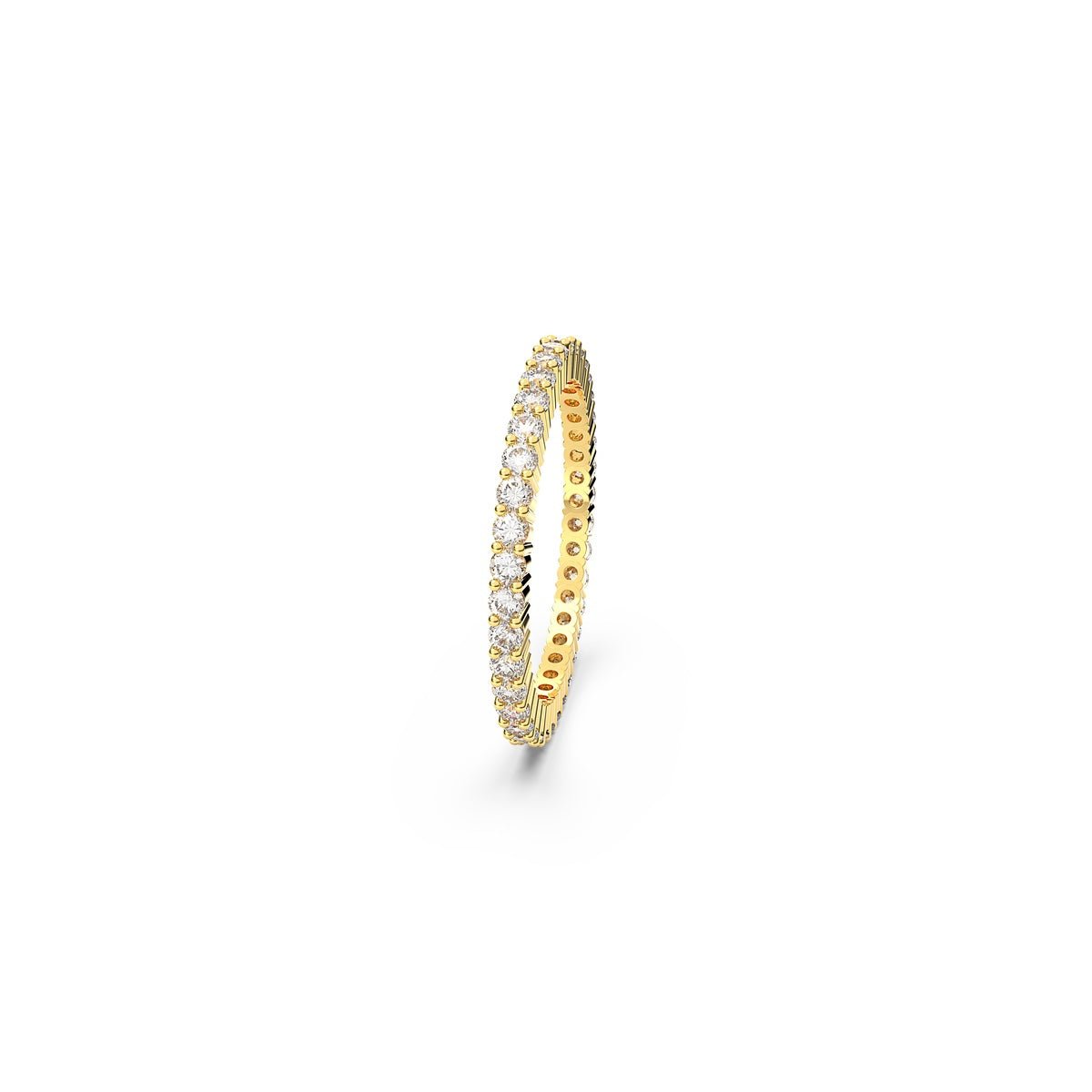 Swarovski Matrix Vittore Ring Round Cut, White, Gold-Tone Finish -Swarovski