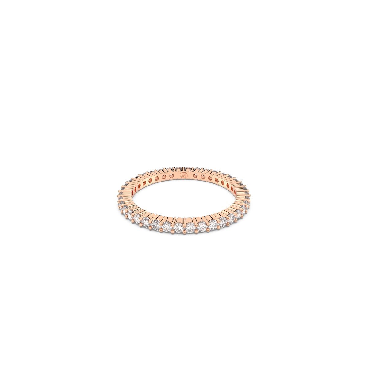 Swarovski Matrix Vittore Ring Round Cut, White, Rose Gold Tone Finish -Swarovski