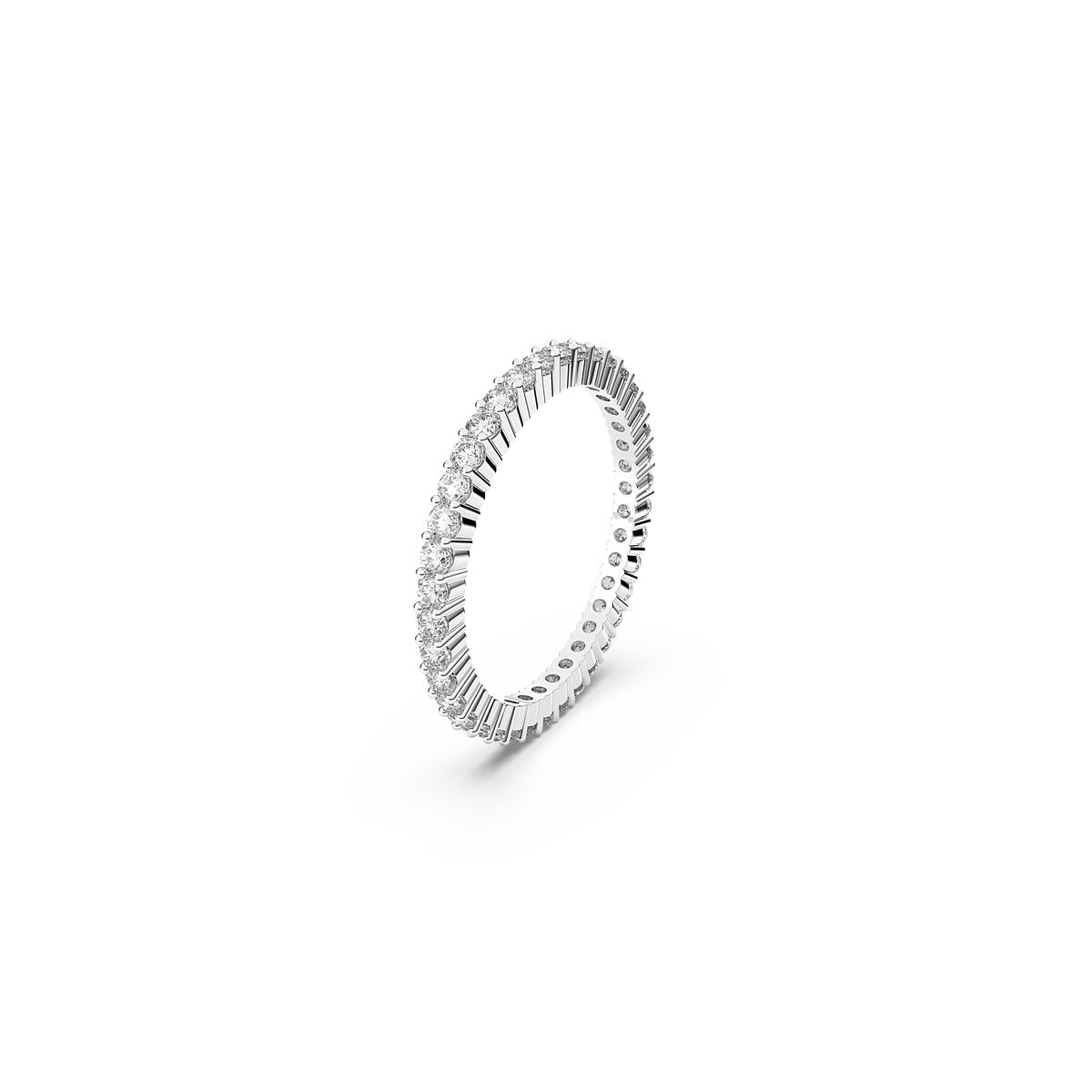 Swarovski Matrix Vittore Ring Round Cut, White, Silver-Tone Finish -Swarovski