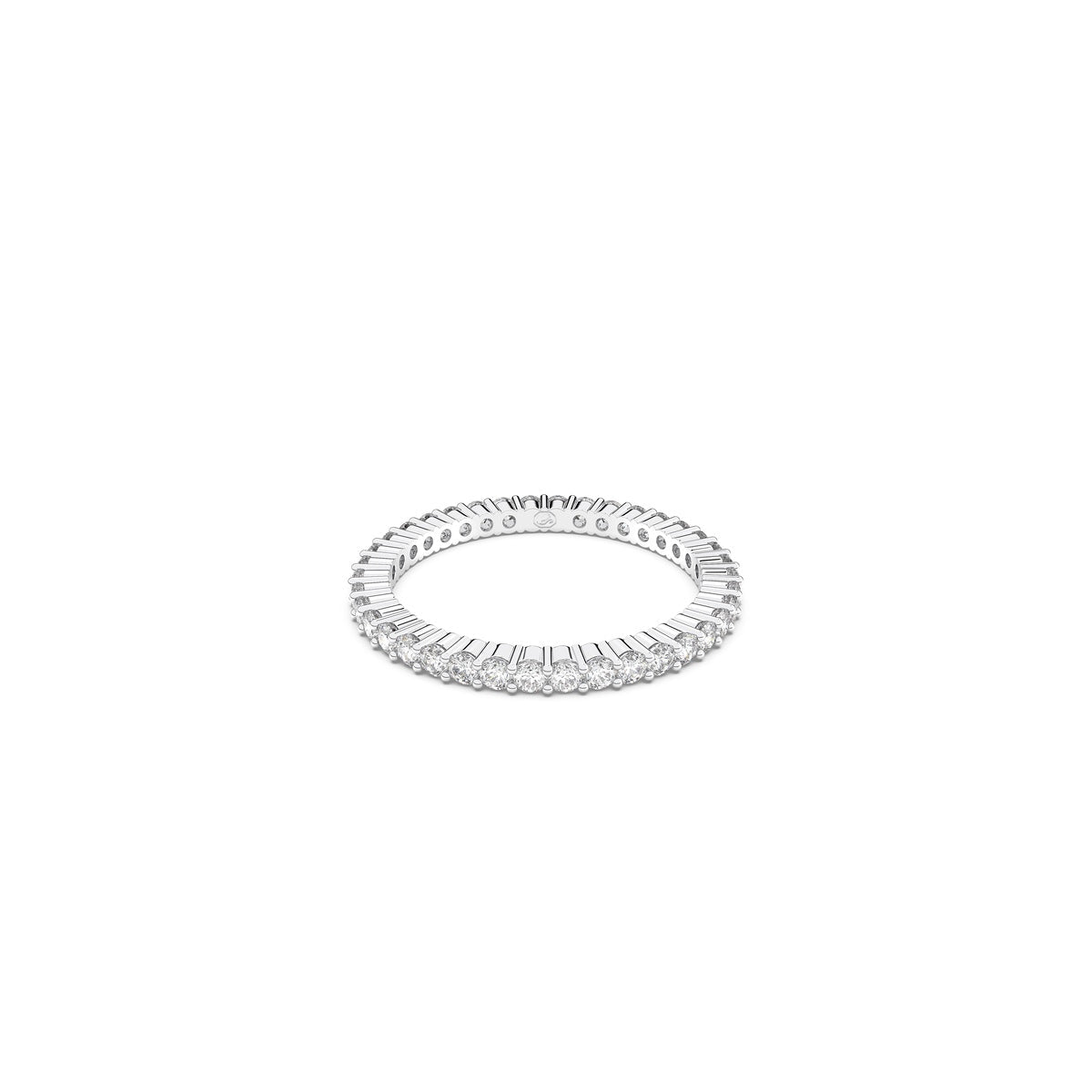 Swarovski Matrix Vittore Ring Round Cut, White, Silver-Tone Finish -Swarovski