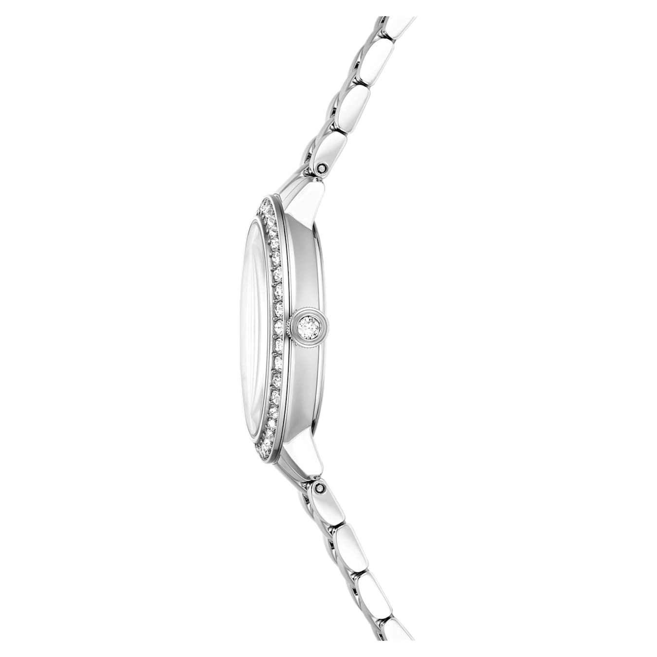 Swarovski Matrix Watch, Swiss Made, Metal bracelet, Silver tone, Stainless steel -Swarovski
