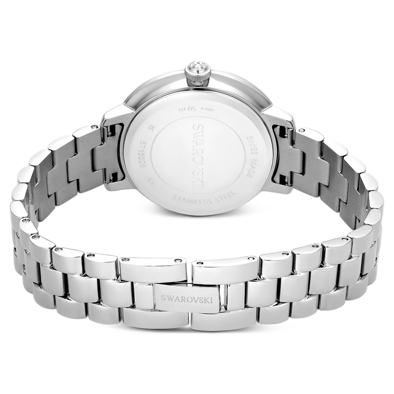 Swarovski Matrix Watch, Swiss Made, Metal bracelet, Silver tone, Stainless steel -Swarovski