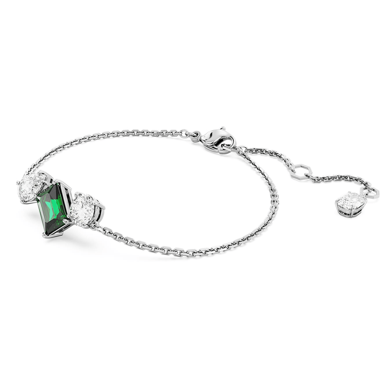 Swarovski Mesmera Bracelet Mixed Cuts Green Rhodium Plated -Swarovski