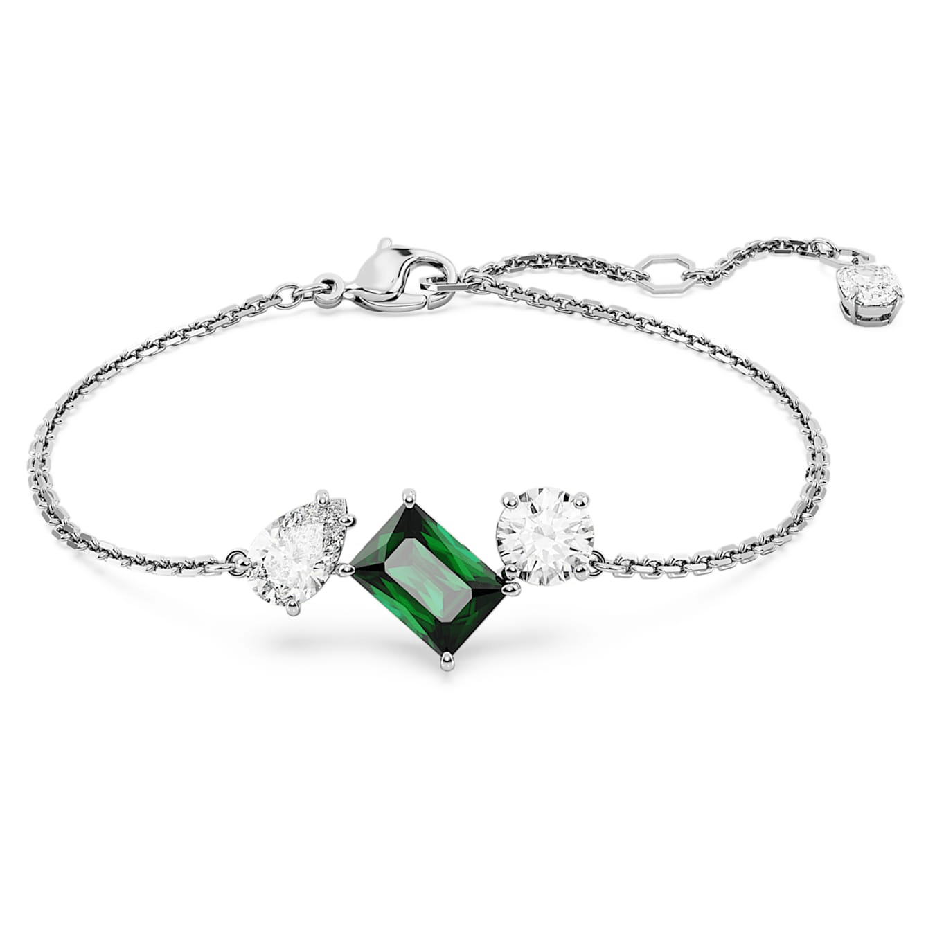 Swarovski Mesmera Bracelet Mixed Cuts Green Rhodium Plated -Swarovski