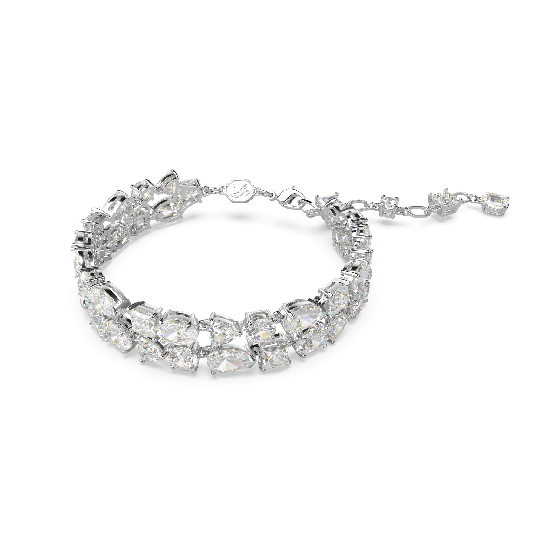 Swarovski Mesmera Bracelet Mixed Cuts White Rhodium Plated -Swarovski