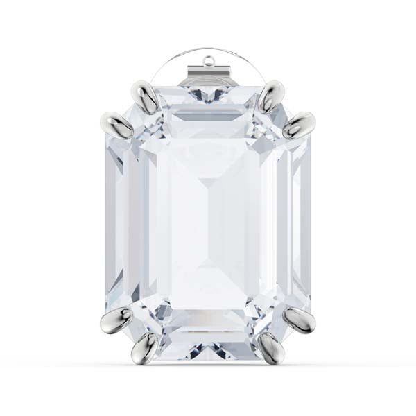 Swarovski Mesmera Clip Earring Single Octagon Cut White Rhodium Plated -Swarovski