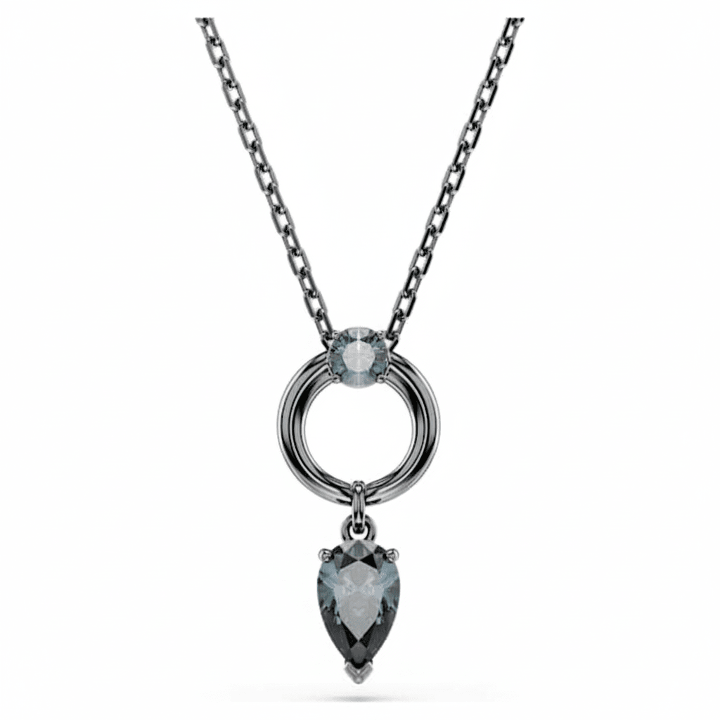 Swarovski Mesmera pendant Mixed cuts, Gray, Ruthenium plated -Swarovski
