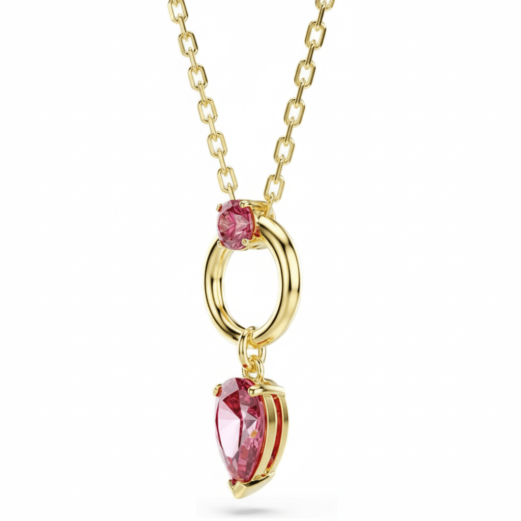 Swarovski Mesmera pendant Mixed cuts, Red, Gold-tone plated -Swarovski