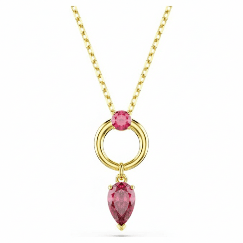 Swarovski Mesmera pendant Mixed cuts, Red, Gold-tone plated -Swarovski
