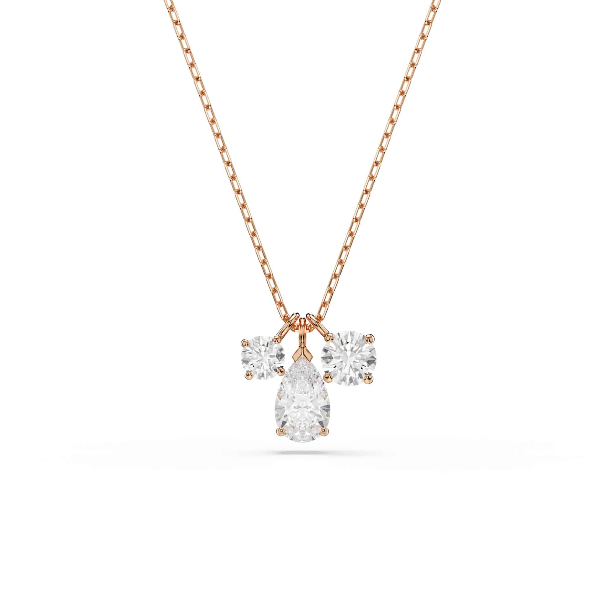 Swarovski Mesmera Pendant , White , Rose Gold Tone Plated -Swarovski