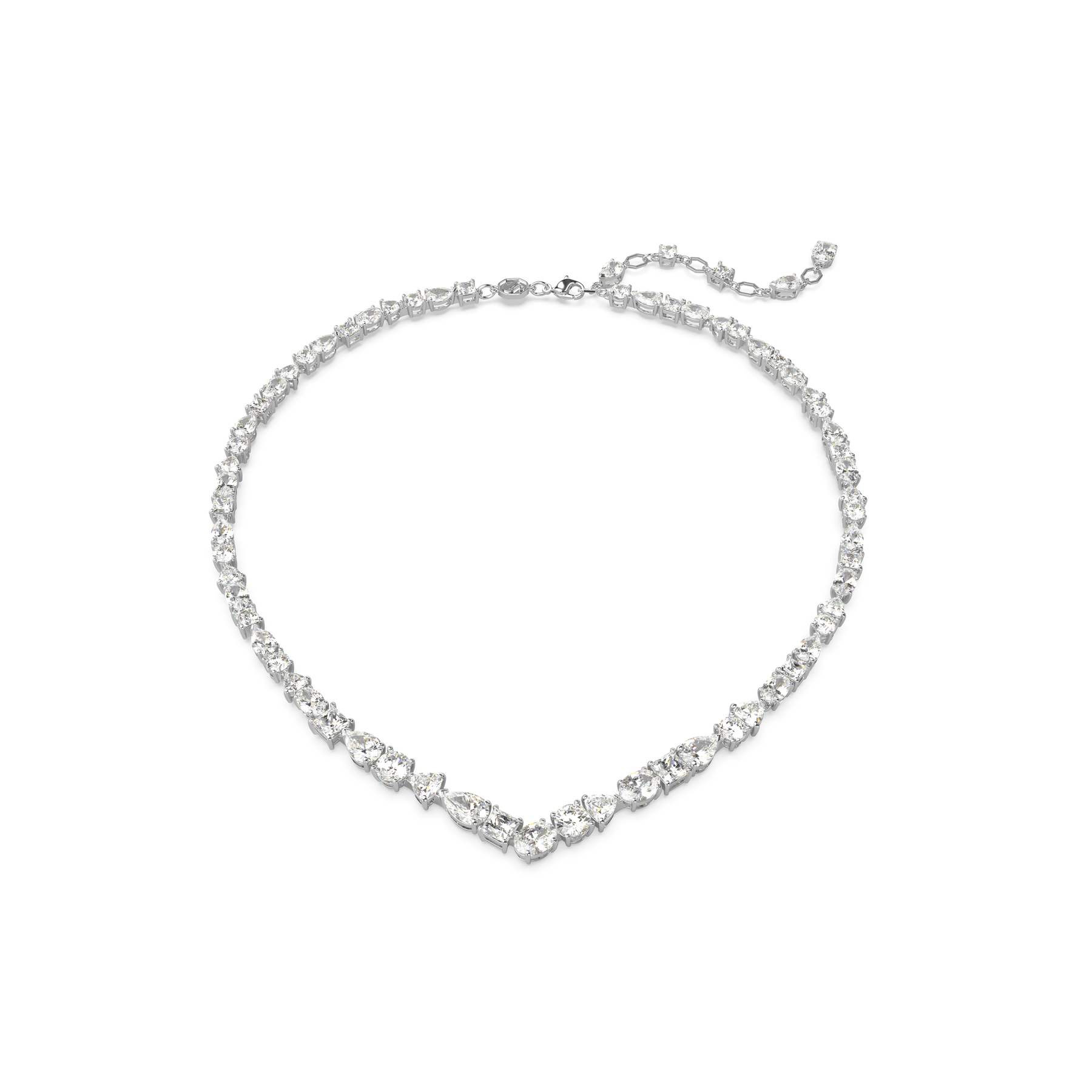 Swarovski Mesmera set Mixed cuts, White, Rhodium plated -Swarovski