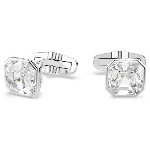 Swarovski Millenia Cufflinks Octagon cut, White, Rhodium plated -Swarovski