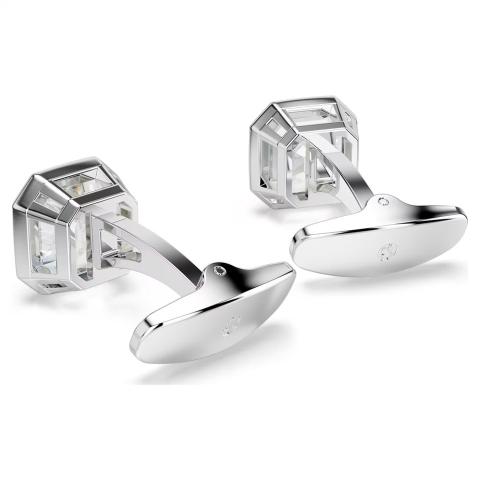 Swarovski Millenia Cufflinks Octagon cut, White, Rhodium plated -Swarovski