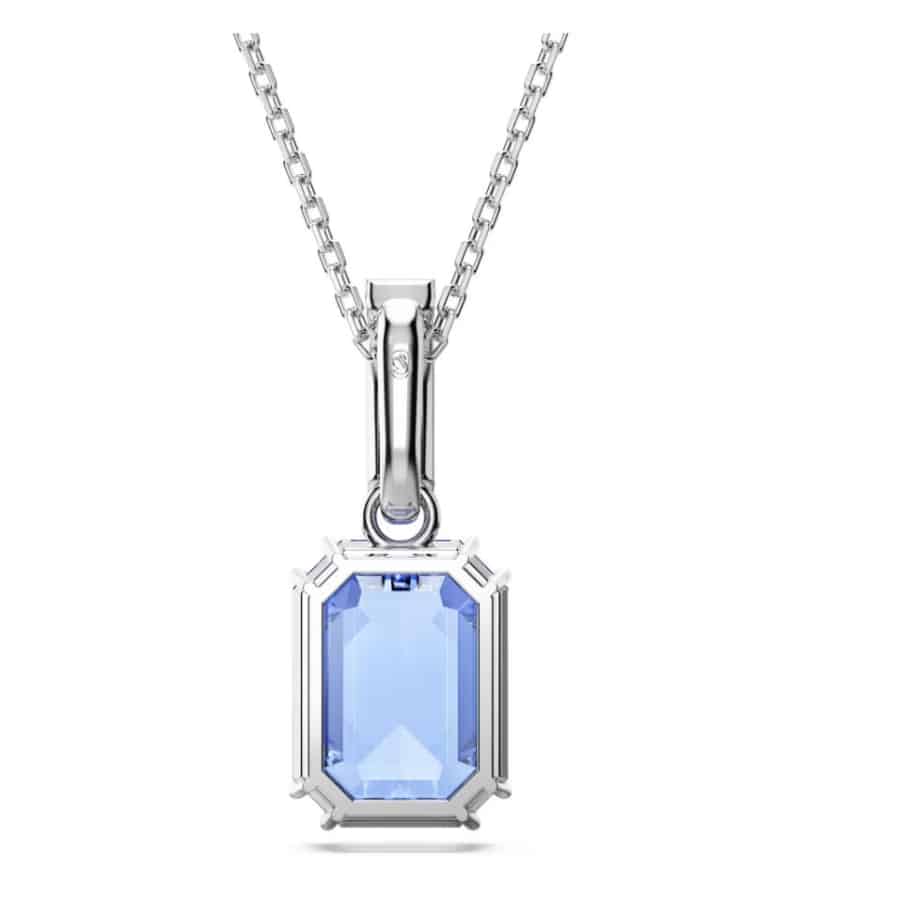 Swarovski Millenia Pendant, Octagon Cut, Blue, Rhodium Plated -Swarovski