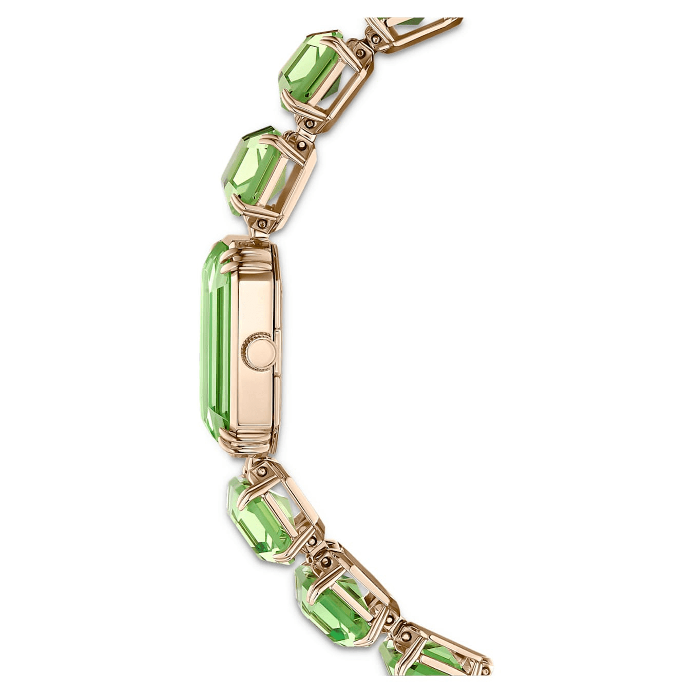 Swarovski Millenia Watch Octagon cut bracelet, Green, Stainless steel -Swarovski