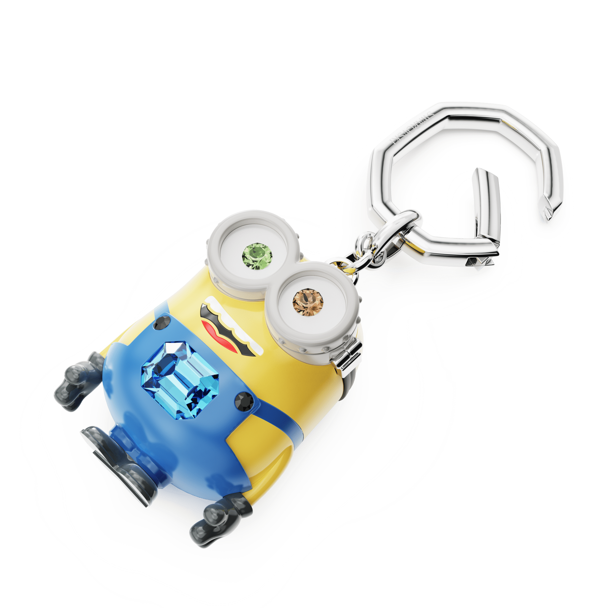 Swarovski Minions Bob key ring, Multicolored, Stainless steel -Swarovski