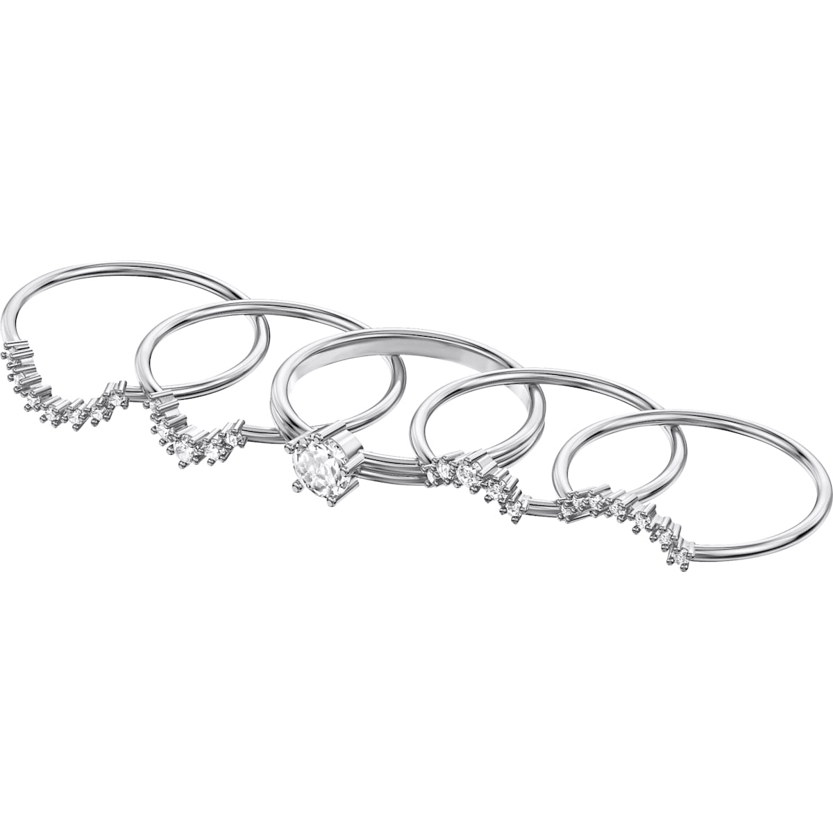 Swarovski MoonSun Ring Rhodium Plated -Swarovski