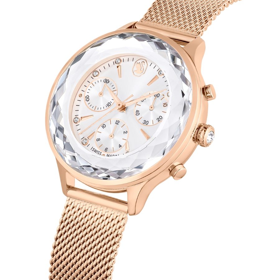Swarovski Nova Chrono Watch, Swiss Made, Metal Bracelet, Rose Gold-Tone Finish -Swarovski