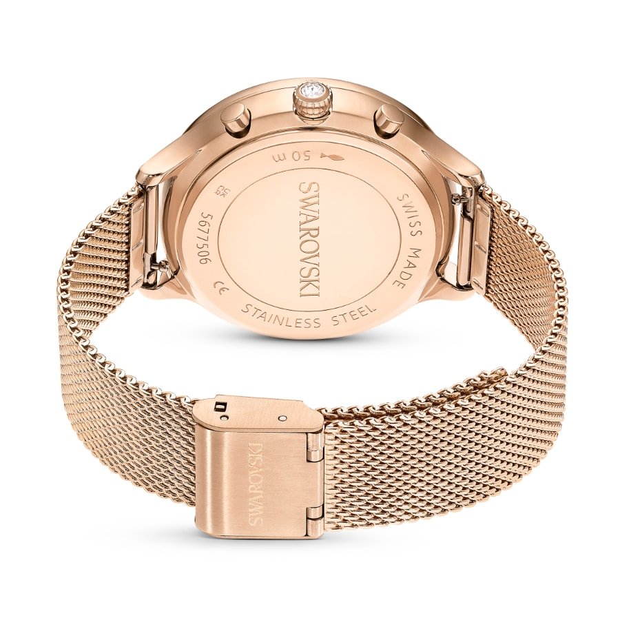 Swarovski Nova Chrono Watch, Swiss Made, Metal Bracelet, Rose Gold-Tone Finish -Swarovski