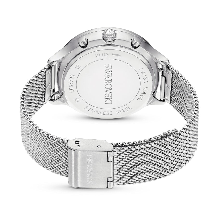 Swarovski Nova Chrono Watch, Swiss Made, Metal Bracelet, Silver Tone, Stainless Steel -Swarovski