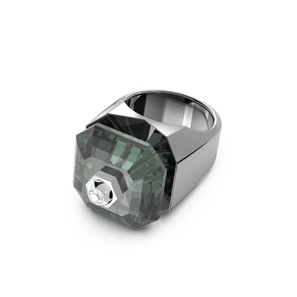 Swarovski Numina cocktail ring Black, Ruthenium plated -Swarovski