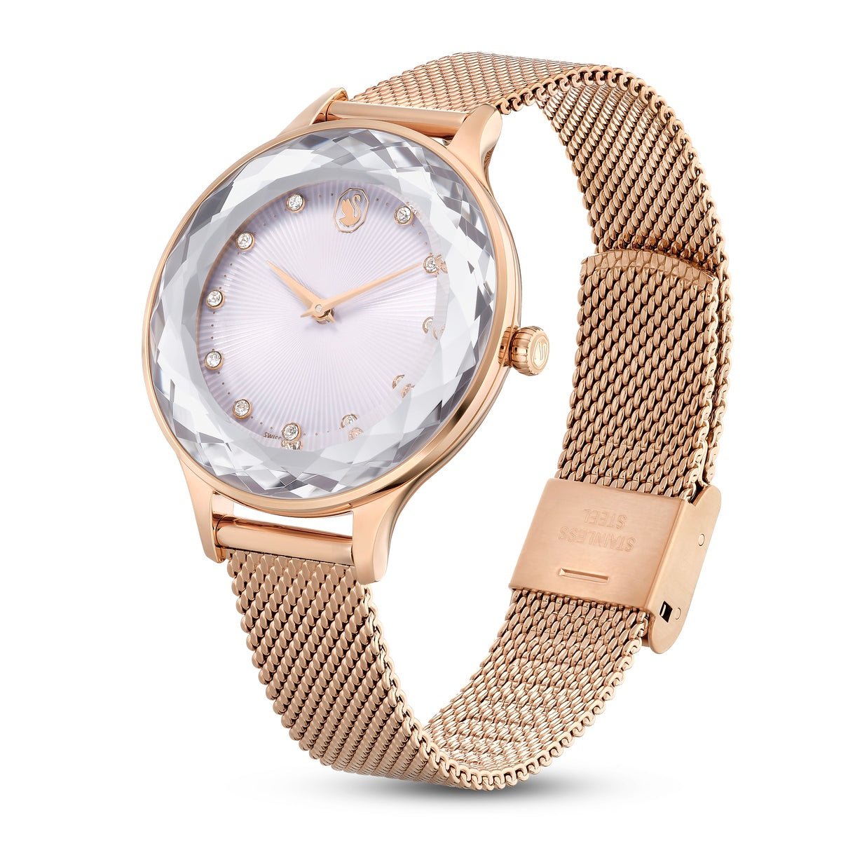 Swarovski Octea Nova Watch Swiss Made, Metal bracelet, Rose Gold Tone, Rose Gold-Tone Finish -Swarovski