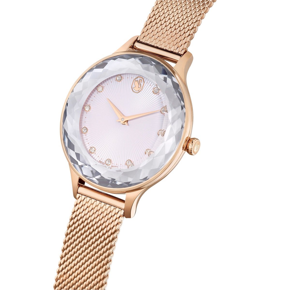 Swarovski Octea Nova Watch Swiss Made, Metal bracelet, Rose Gold Tone, Rose Gold-Tone Finish -Swarovski