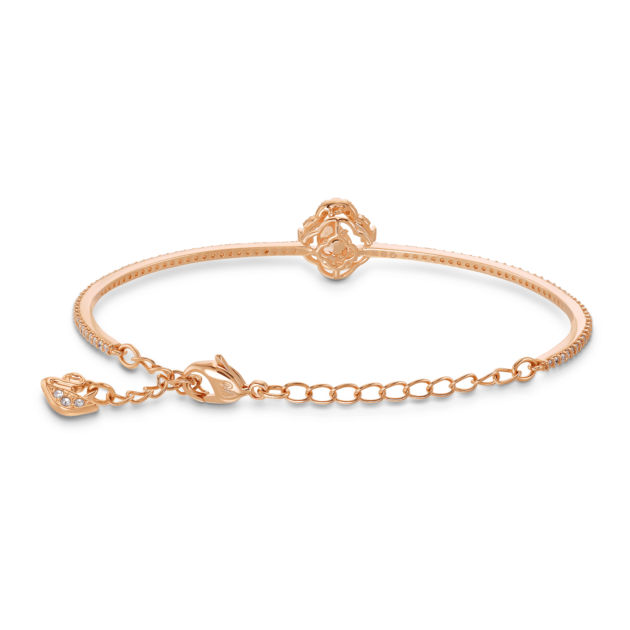 Swarovski Sparkling Dance Bangle, Pink, Rose-Gold Tone Plated -Swarovski