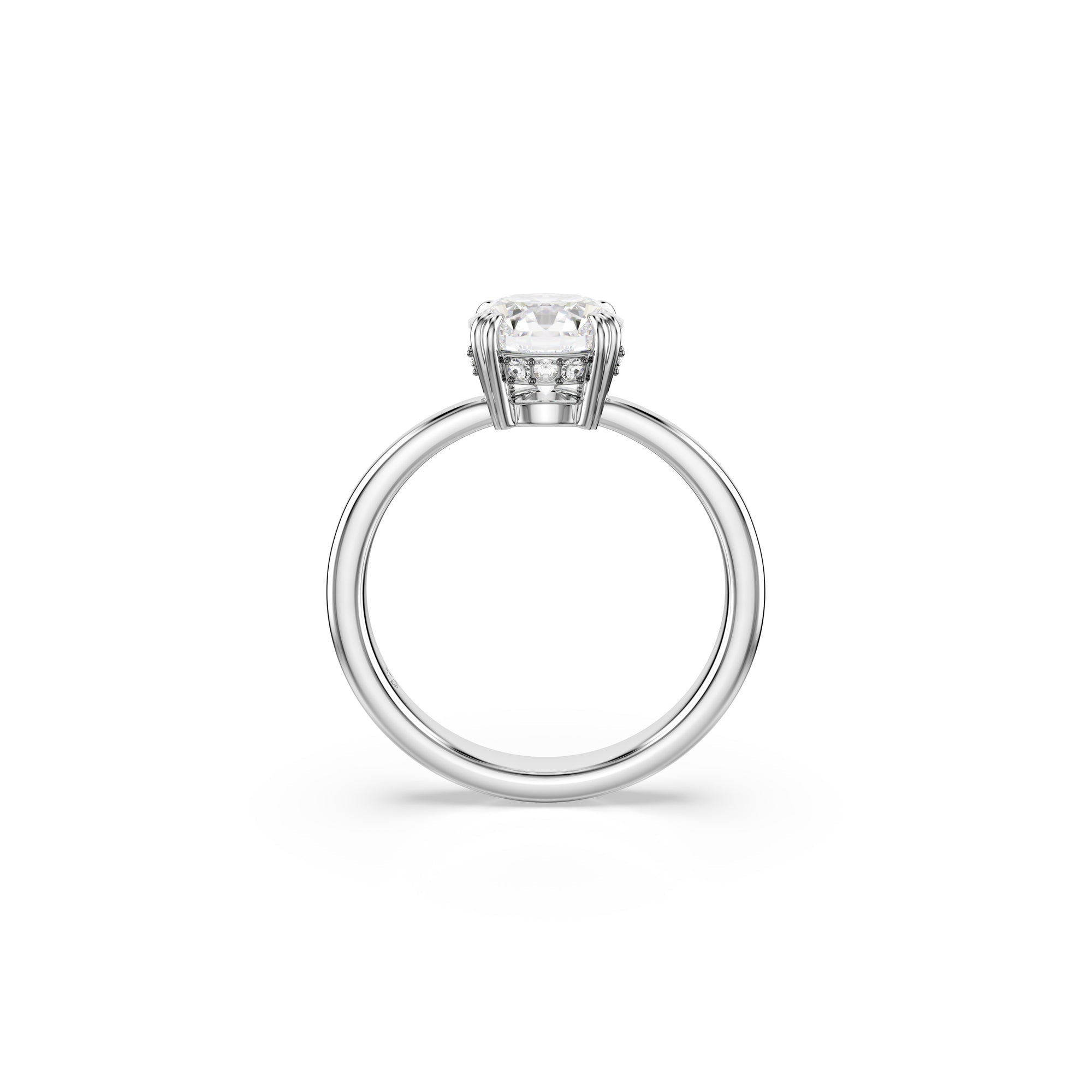 Swarovski Stilla Cocktail ring, Round cut, White, Silver-tone finish -Swarovski