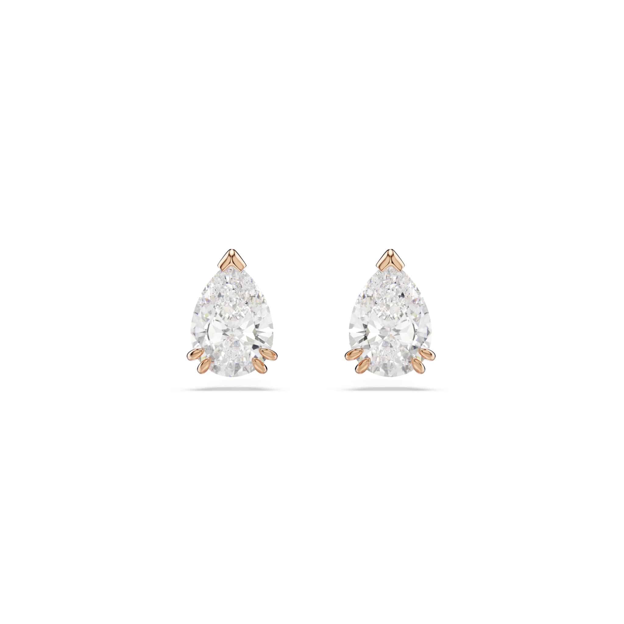 Swarovski Stilla Earrings , White , Rose Gold Tone Plated -Swarovski