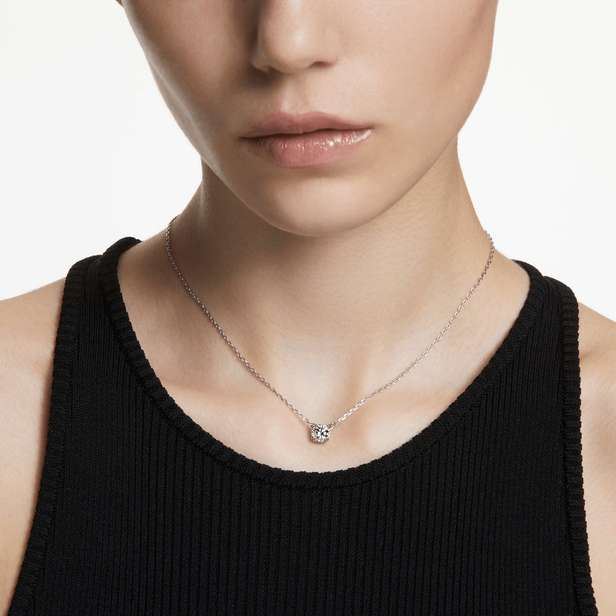 Swarovski Stilla Pendant White Rhodium Plated -Swarovski