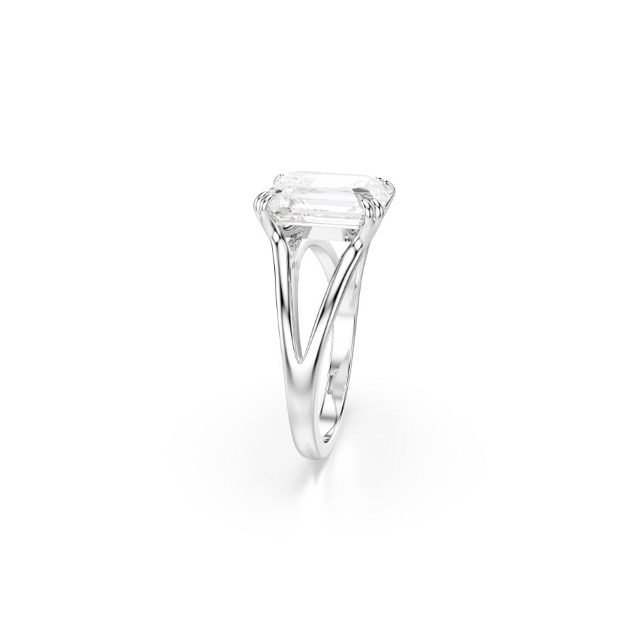 Swarovski Stilla Ring, Octagon Cut, White, Silver-tone Finish -Swarovski